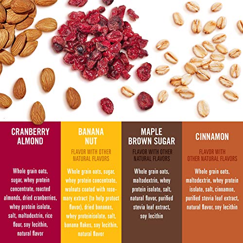 Quaker Instant Oatmeal, Protein 4 Flavor Variety Pack, 7G+ Prote