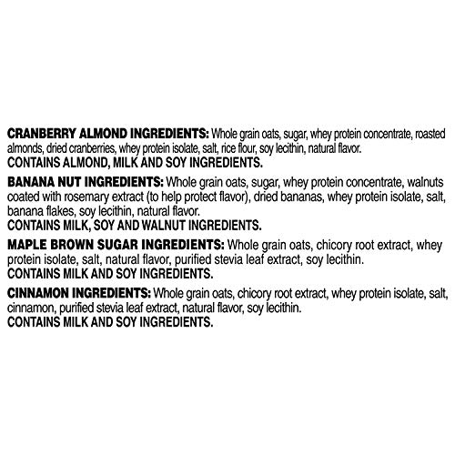 Quaker Instant Oatmeal, Protein 4 Flavor Variety Pack, 7G+ Prote