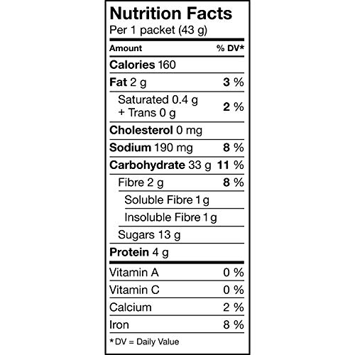Quaker Instant Oats Maple And Brown Sugar Oatmeal 8Ct 344G/12.1O
