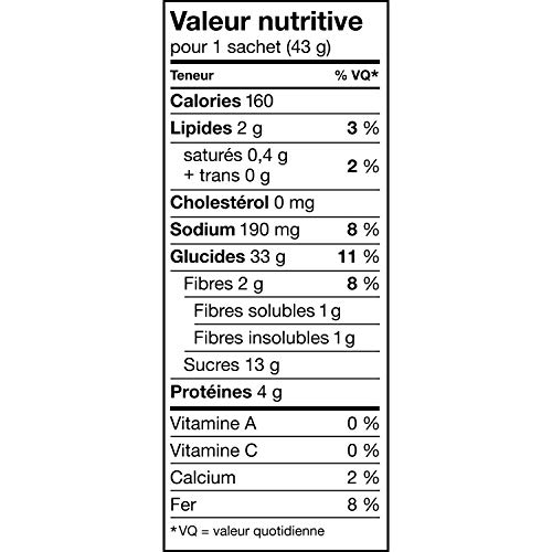 Quaker Instant Oats Maple And Brown Sugar Oatmeal 8Ct 344G/12.1O