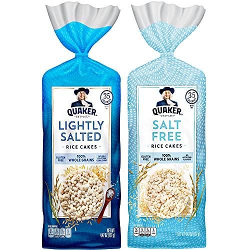 Quaker Large Rice Cakes, Gluten Free, Lightly Salted + Salt Free
