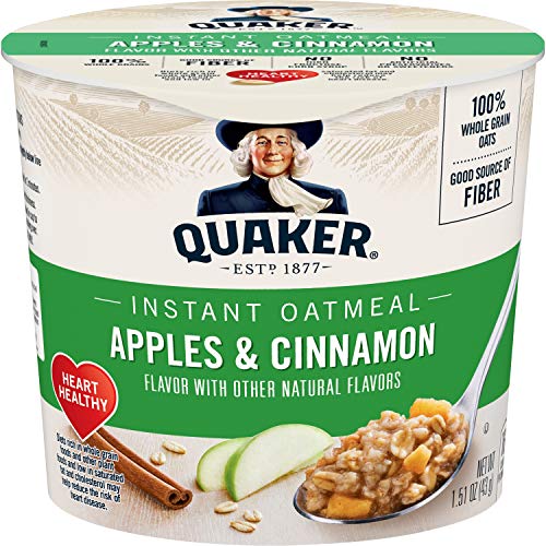 Quaker Instant Oatmeal Express Cups, Apples &Amp; Cinnamon, Breakfas