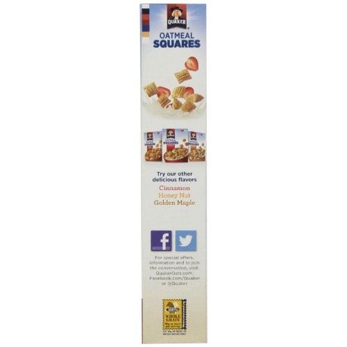 Quaker Oatmeal Squares, Brown Sugar, Crunchy Oat Breakfast Cerea