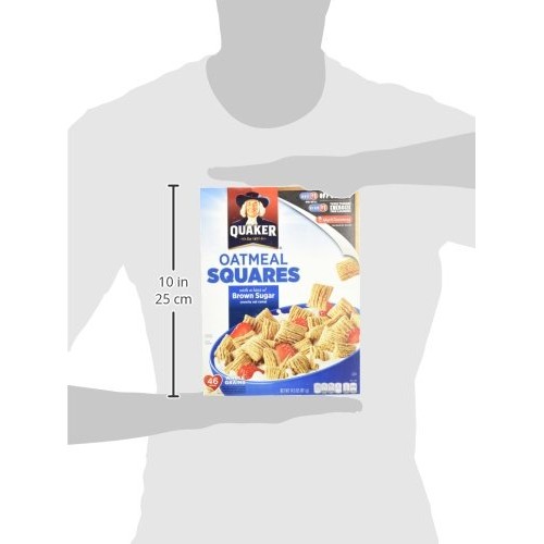 Quaker Oatmeal Squares, Brown Sugar, Crunchy Oat Breakfast Cerea