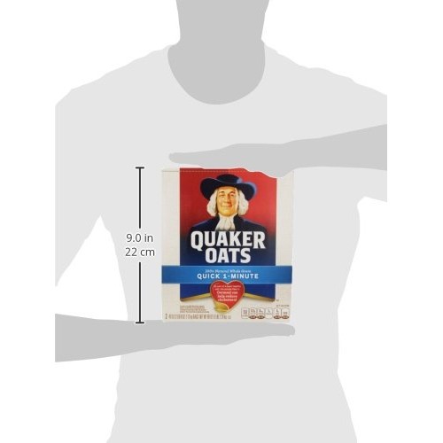 Quaker Quick 1-Minute Oatmeal, Non Gmo Project Verified, Two 40O