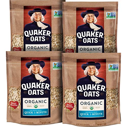 Quaker Quick 1-Minute Oats, Usda Organic, Non Gmo Project Verifi