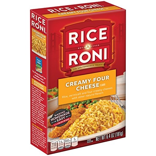 Quaker Rice-A-Roni Creamy Four Cheese-12 Pack, 6.4 Ounce Pack O