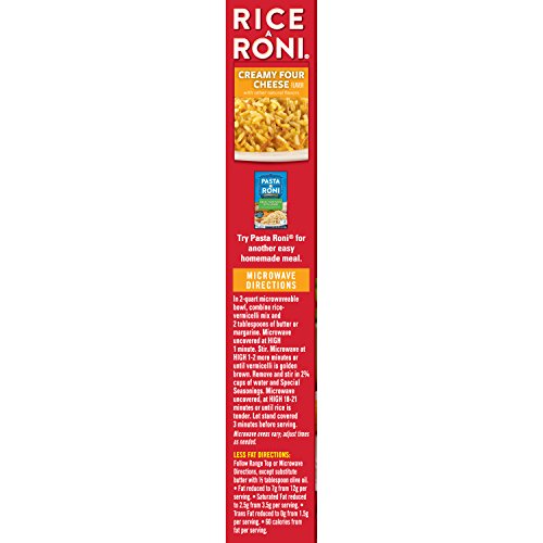 Quaker Rice-A-Roni Creamy Four Cheese-12 Pack, 6.4 Ounce Pack O