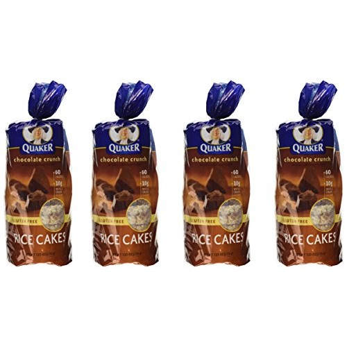 Quaker, Rice Cakes, Chocolate Crunch, 6.56Oz Bag Pack Of 4