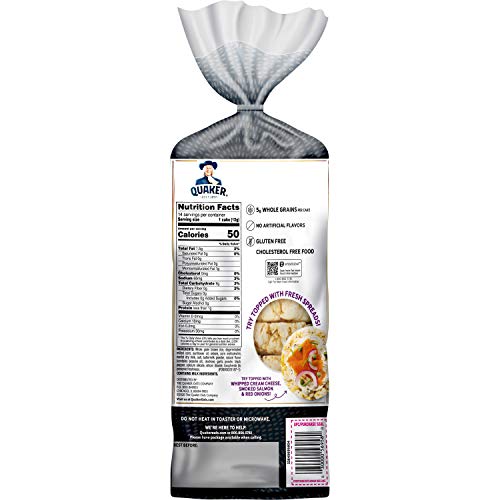 Quaker Rice Cakes, Everything Bagel, 5.9 Ounce Bag