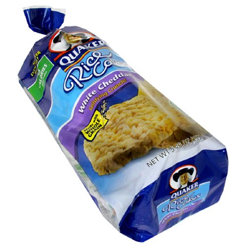 Quaker Rice Cakes, White Cheddar, 5.46-Ounce Bags Pack Of 12