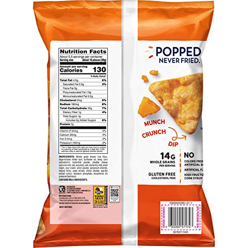 Quaker Rice Chips, Farmhouse Cheddar, 5.5Oz Bag