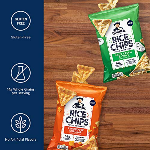 Quaker Rice Chips, Farmhouse Cheddar, 5.5Oz Bag