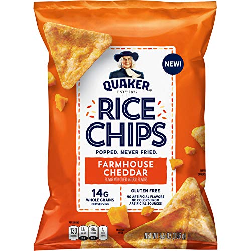 Quaker Rice Chips, Farmhouse Cheddar, 5.5Oz Bag