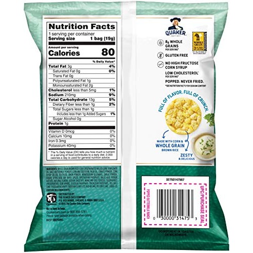 Quaker Rice Crisps, Gluten Free, 3 Flavor Savory Variety Mix, Si