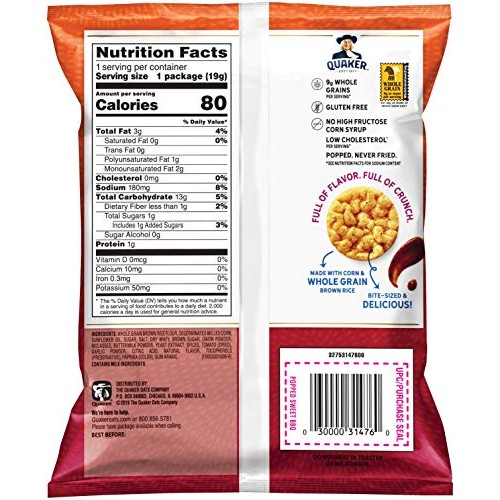 Quaker Rice Crisps, Gluten Free, 3 Flavor Savory Variety Mix, Si