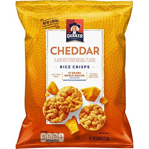 Quaker Rice Crisps, Gluten Free, Cheddar, 6.06Oz Bags, 6 Count