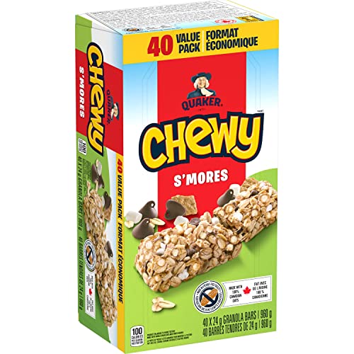 Quaker SMores Granola Bars, 33.9 Ounce, 40 Count, Made with 100...