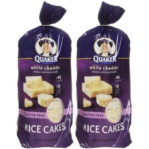 Quaker White Cheddar Rice Cakes, 5.5 Oz, 2 Pk