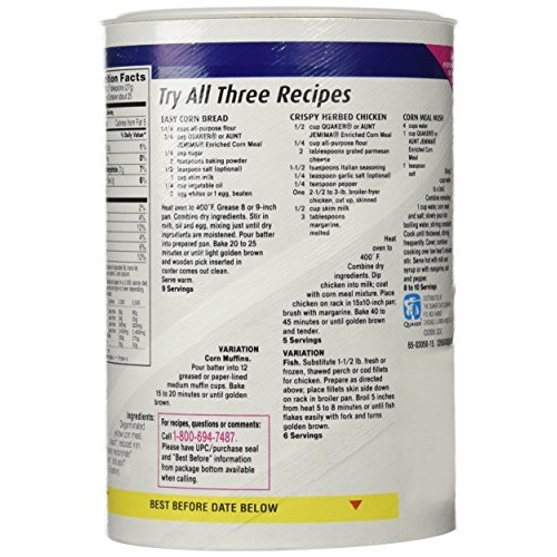 Quaker Yellow Corn Meal 24 Oz Pack Of 2