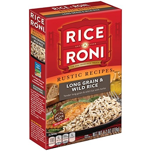 Rice A Roni, Rustic Recipies, Long Grain And Wild Rice Mix 4.2Oz
