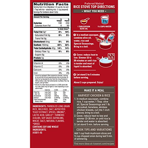 Rice A Roni, Rustic Recipies, Long Grain And Wild Rice Mix 4.2Oz