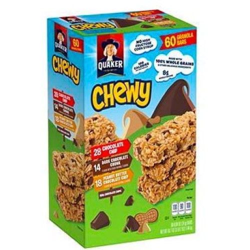 Quaker Chewy Granola Bars Variety Pack, 60 Ct.