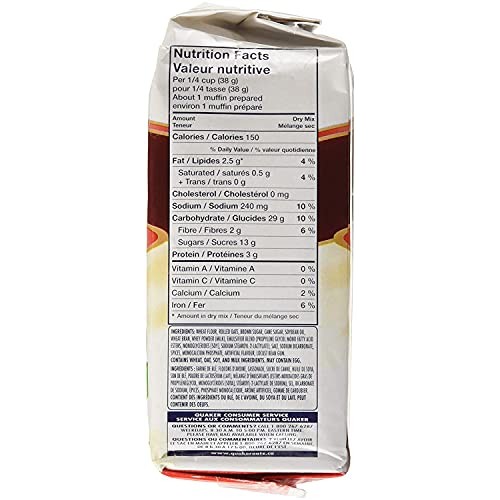 Quaker Muffin Mix Low Fat Oatmeal, 900g/31.7 oz, Imported from C...