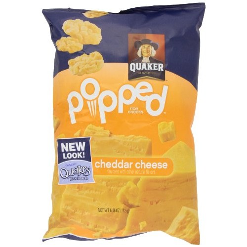 Quaker Quakes Rice Snacks, Cheddar Cheese, 6.06Oz Packages Pack
