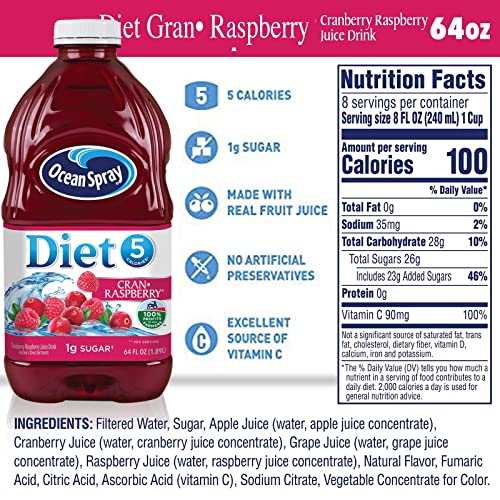 Ocean Spray Diet Variety 64 Fl oz 4 pack by Qualitatt