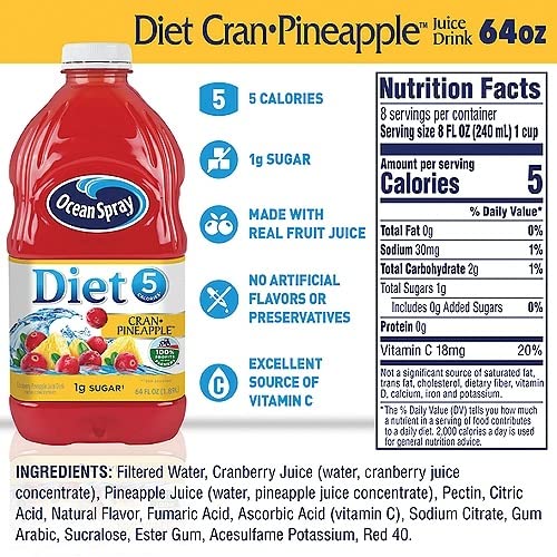 Ocean Spray Diet Variety 64 Fl oz 4 pack by Qualitatt