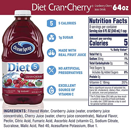 Ocean Spray Diet Variety 64 Fl oz 4 pack by Qualitatt