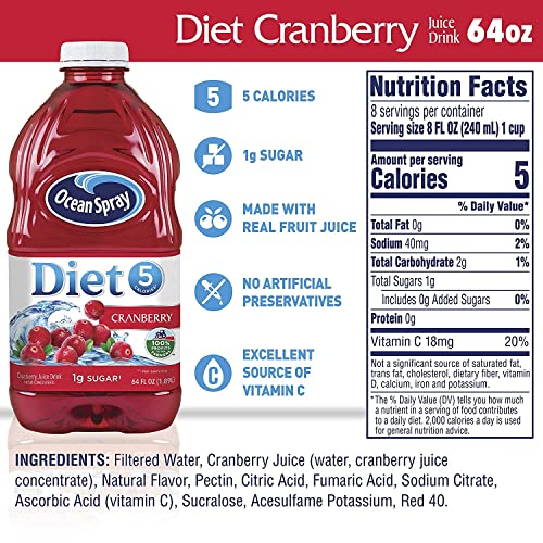 Ocean Spray Diet Variety 64 Fl oz 4 pack by Qualitatt