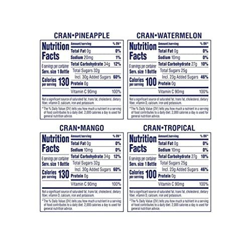 Ocean Spray Tropical Pineapple Watermelon Mango 10 fl oz 24 Pack...