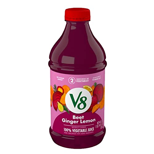 V8 Juice Beet Ginger Lemon Healthy Plant-Based Drink 46 fl oz 6 ...