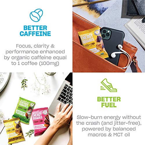 Quantum Energy Squares | Caffeinated Vegan Energy Bars | 1 Bar =