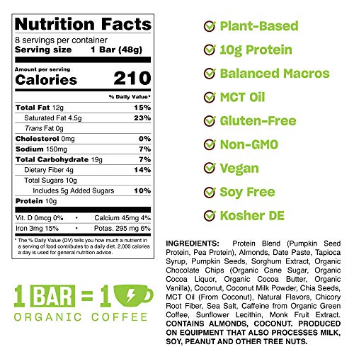 Quantum Energy Squares, Coffee-Infused Energy Bars, Variety Pack