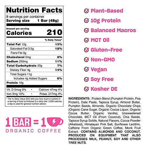 Quantum Energy Squares, Coffee-Infused Energy Bars, Variety Pack