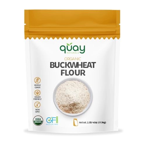 Quay Naturals Organic Buckwheat Flour, 2.5lbs | Gluten-Free, Non...