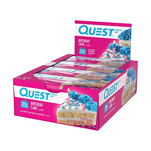 Quest Nutrition Birthday Cake Protein Bar, High Protein, Low Car