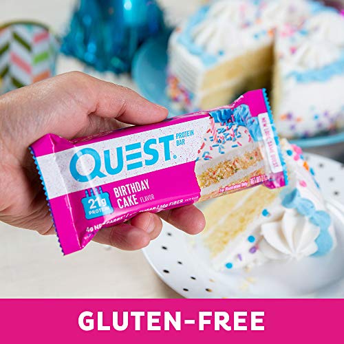 Quest Nutrition Birthday Cake Protein Bar, High Protein, Low Car