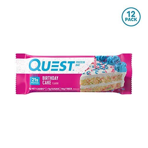 Quest Nutrition Birthday Cake Protein Bar, High Protein, Low Car