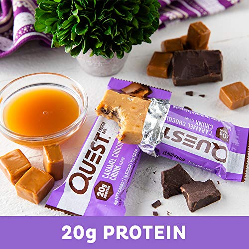 Quest Nutrition Caramel Chocolate Chunk Protein Bar, High Protei