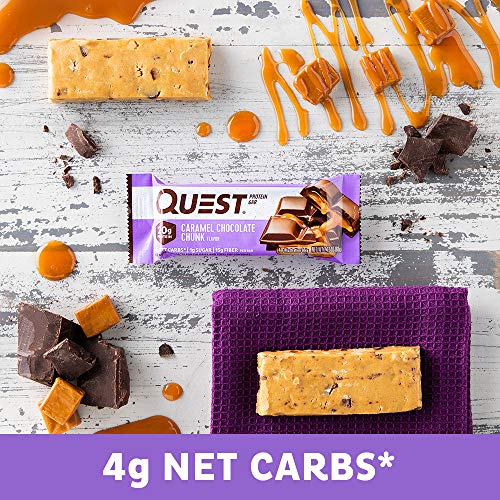 Quest Nutrition Caramel Chocolate Chunk Protein Bar, High Protei