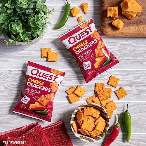 Quest Nutrition Cheese Crackers, Spicy Cheddar Blast, 10g of Pro...