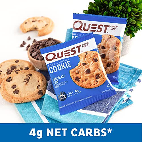 Quest Nutrition Chocolate Chip Protein Cookie, Keto Friendly, Hi...