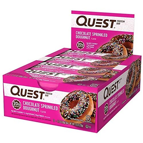Quest Nutrition Chocolate Frosted Doughnut Protein Bar 12 Pack,