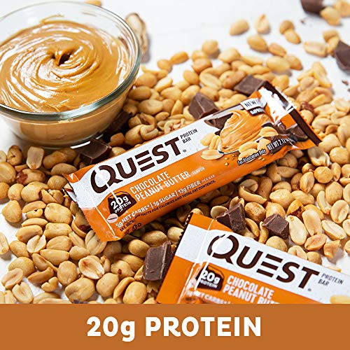 Quest Nutrition Chocolate Peanut Butter Protein Bar, High Protei