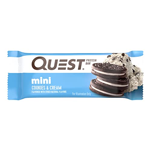 Quest Nutrition Mini Cookies & Cream Protein Bars, High Protein,...