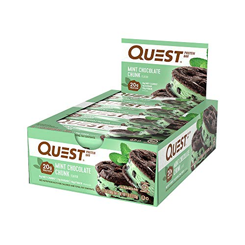 Quest Nutrition Mint Chocolate Chunk Protein Bar, High Protein,